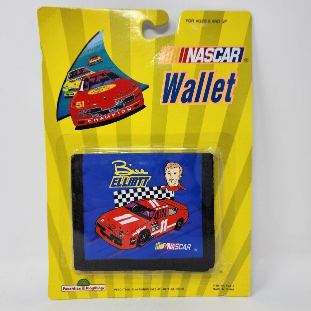 NASCAR Wallet Bill Elliott #11 Vintage Nascar 1992 Peachtree Playthings